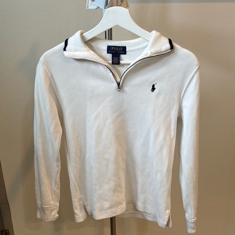 Polo by Ralph Lauren White Sweater for Kids | Size 10-12